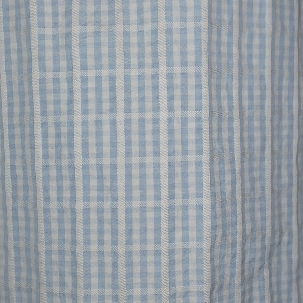 TOMMY HILFIGER, MENS, BLUE ,AND WHITE CHECKERED, BUTTON UP SHORT SLEEVE … - Picture 5 of 7